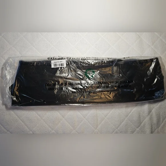 Cleobella XL Black Canvas Tote Zipper Closure Vegan Leather Strap - Picture 15 of 15